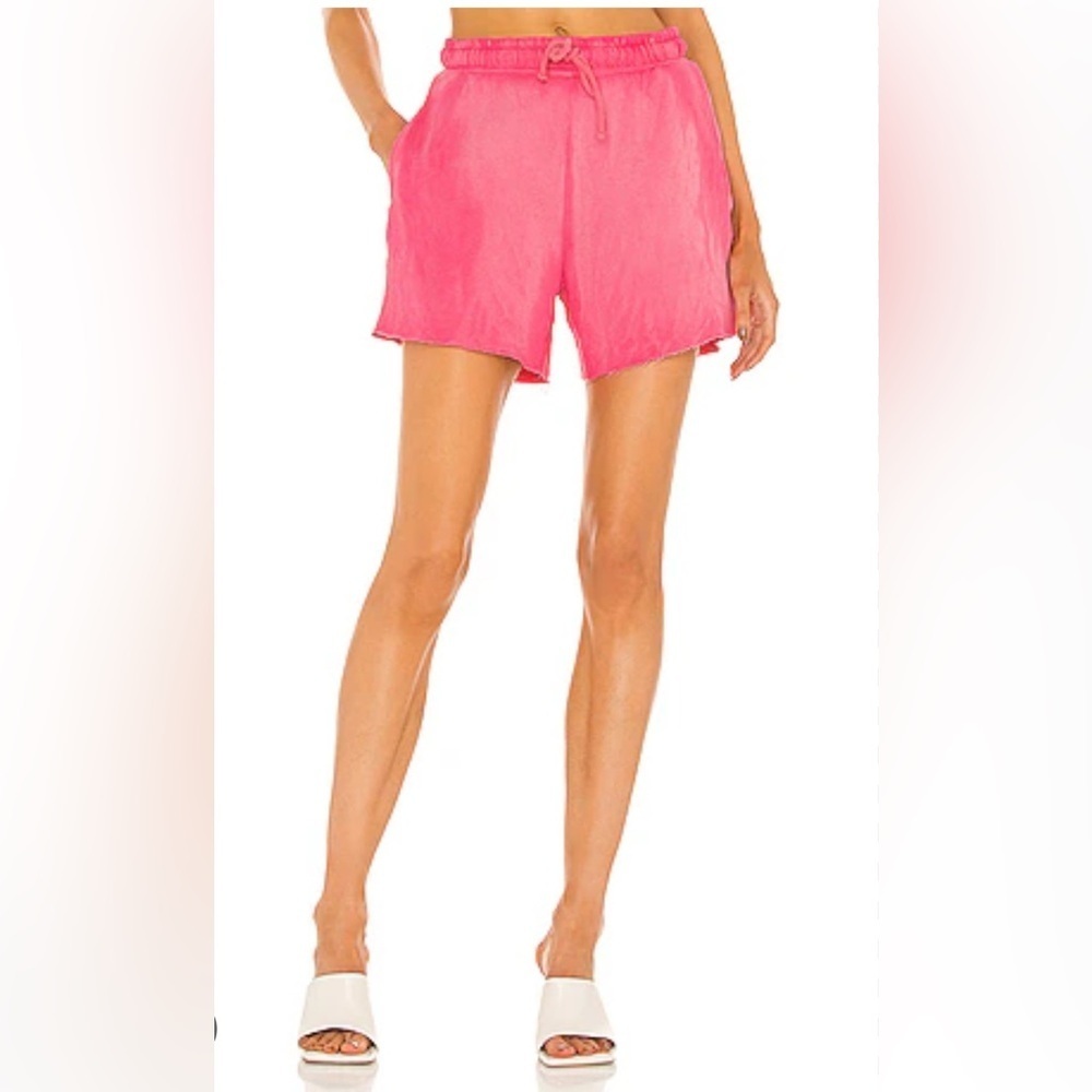 NWT Cotton Citizen Women’s Hot Pink 100% Cotton Boston Drawstring Shorts